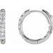 Ladies Natural Diamond Inside-Outside Hinged 18.5 mm Hoop Earrings (I1, G-H) — 14K White Gold