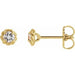 Ladies Natural Diamond Claw-Prong Rope Earrings — 14K Yellow Gold