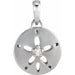 Ladies Natural Diamond Sand Dollar Pendant (I1, G-H) — 14K White Gold