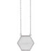 Ladies Natural Diamond Hexagon Necklace (Si2-Si3, G-H) — Platinum