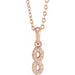 Ladies Natural Diamond Petite Infinity Necklace (I1, G-H) — 14K Rose Gold