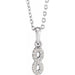 Ladies Natural Diamond Petite Infinity Necklace (I1, G-H) — 14K White Gold