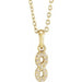Ladies Natural Diamond Petite Infinity Necklace (I1, G-H) — 14K Yellow Gold