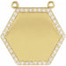 Ladies Natural Diamond Hexagon Necklace Center (I1, G-H) — 14K Yellow Gold