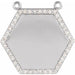 Ladies Natural Diamond Hexagon Necklace Center (I1, G-H) — 14K White Gold