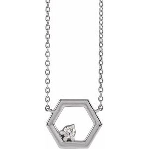 Ladies Natural Diamond Honeycomb Necklace (Si2-Si3, G-H) — Platinum