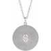 Ladies Natural Diamond Disc Necklace (I1, Ghi) — 14K White Gold