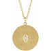 Ladies Natural Diamond Disc Necklace (I1, Ghi) — 14K Yellow Gold