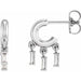Ladies Natural Diamond Fringe Hoop Earrings (SI2-SI3, GHI) — 14K White Gold