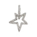 Ladies Natural Diamond Star Pendant (I1, G-H) — 14K White Gold