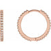 Ladies Natural Diamond 17.63 mm Hoop Earrings (I1, G-H) — 14K Rose Gold