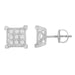 Classic Sterling Silver Round Diamond Earrings 0.25CT Ladies Jewelry