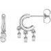 Ladies Natural Diamond Fringe Hoop Earrings (SI2-SI3, G-H) — Platinum