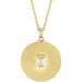 Ladies Natural Diamond Disc Necklace (Si2-Si3, Ghi) — 14K Yellow Gold