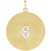 Ladies Diamond Disc Pendant (I1, Ghi) — 14K Yellow Gold