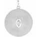 Ladies Diamond Disc Pendant (I1, Ghi) — Sterling Silver