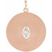 Ladies Diamond Disc Pendant (I1, Ghi) — 14K Rose Gold