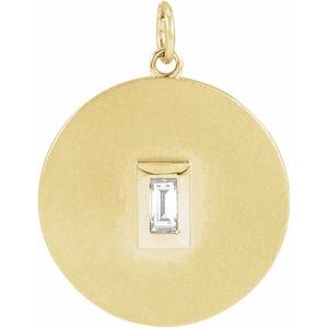 Ladies Diamond Disc Pendant (Si2-Si3, Ghi) — 14K Yellow Gold