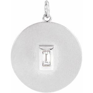 Ladies Diamond Disc Pendant (Si2-Si3, Ghi) — 14K White Gold