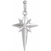 Ladies Natural Diamond Star Cross Pendant (I1, G-H) — 14K White Gold