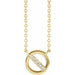 Ladies Natural Diamond Circle Necklace (I1, G-H) — 14K Yellow Gold