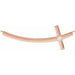 Ladies Natural Diamond Sideways Cross Necklace Center (I1, G-H) — 14K Rose Gold