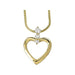 Ladies Natural Diamond Heart Necklace (I1, G-H) — 14K Yellow Gold