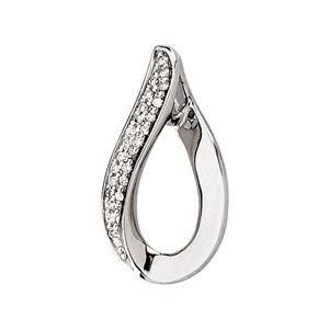Ladies Natural Diamond Pendant (I1, G-H) — 14K White Gold