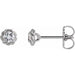 Ladies Natural Diamond Claw-Prong Rope Earrings — Sterling Silver
