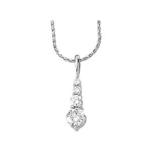 Ladies Natural Diamond Pendant (I1, G-H) — 18K Yellow Gold