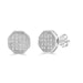 Elegant 0.10Ct Round Diamond Yuva Stud Earrings In Sterling Silver Stylish Ladies Everyday Jewelry