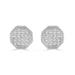 Elegant 0.10Ct Round Diamond Yuva Stud Earrings In Sterling Silver Stylish Ladies Everyday Jewelry