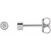 Lab-Grown Diamond Round Micro Bezel-Set Stud Earrings (Single Earring)
