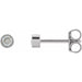 Ladies Natural Diamond Micro Bezel-Set Earrings — Sterling Silver
