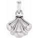 Ladies Natural Diamond Seashell Pendant (I1, G-H) — Sterling Silver
