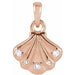 Ladies Natural Diamond Seashell Pendant (I1, G-H) — 14K Rose Gold