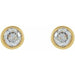 Lab-Grown Diamond Round Micro Bezel-Set Stud Earrings
