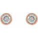 Lab-Grown Diamond Round Micro Bezel-Set Stud Earrings