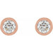 Lab-Grown Diamond Round Micro Bezel-Set Stud Earrings