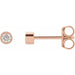 Lab-Grown Diamond Round Micro Bezel-Set Stud Earrings