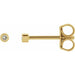 Ladies Natural Diamond Micro Bezel-Set Stud Earring — 14K Yellow Gold