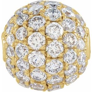 Ladies 3 mm Natural Diamond Ball Pendant — 14K Yellow Gold