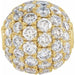 Ladies 3 mm Natural Diamond Ball Pendant — 14K Yellow Gold