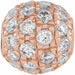 Ladies 3 mm Natural Diamond Ball Pendant — 14K Rose Gold