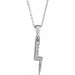 Ladies Natural Diamond Lightning Bolt Necklace (I1, G-H) — 14K White Gold