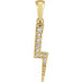 Ladies Natural Diamond Lightning Bolt Pendant (I1, G-H) — 14K Yellow Gold