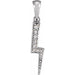 Ladies Natural Diamond Lightning Bolt Pendant (Si2-Si3, G-H) — Platinum