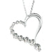 Ladies Natural Diamond Journey Heart Necklace (I1, G-H) — 14K White Gold
