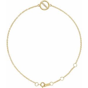 Ladies Natural Diamond Circle 6 1/2-7 1/ Bracelet (I1, G-H) — 14K Yellow Gold