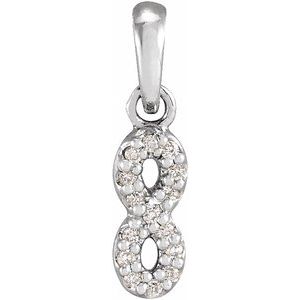 Ladies Natural Diamond Petite Infinity Pendant (Si2-Si3, G-H) — Platinum